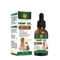 OEM/ODM Hemp Oil for Pet  Bacon Flavor Pain Relief Helps Relieve Stress  Anxiety Health Care Supplement 30ml