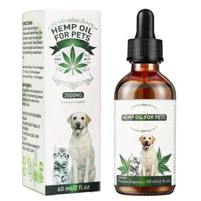 2000mg Premium Organic Hemp Oil For Pets Vitamin E  Improve Skin And Coat