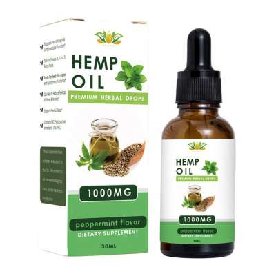 Hot sale 12 Years Factory Private Label 30ml 500mg Full spectrum Hemp cbd oil for human